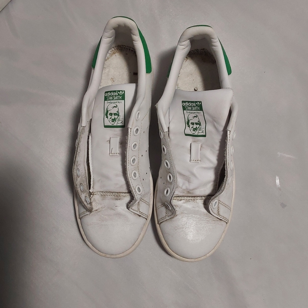 Adidas White and Green Sneakers